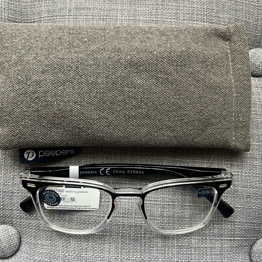 Peepers Black and Clear Women's Glasses